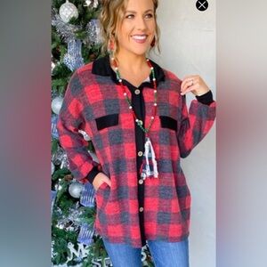 Lovely Melody red plaid top